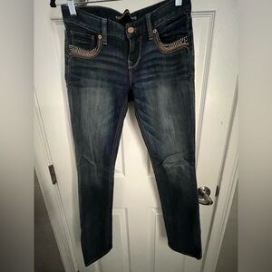EXPRESS Women's Studded Blue Skinny  Jeans